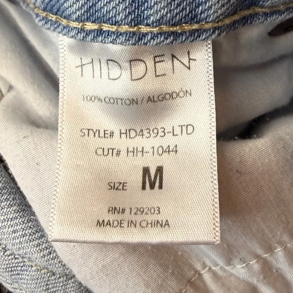 Hidden LA Distressed Denim Shorts Light Wash Size M - FAST SALE - Picture 5 of 7